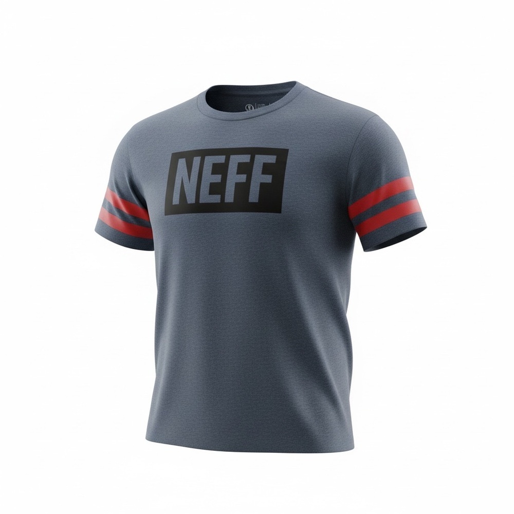 NEW! NEFF Men's T-Shirt Heather Blue 3XL Skater Streetwear